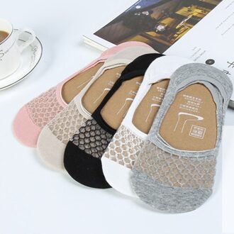 5 paar/partij Vrouwen Katoen Comfortabele Hollow Effen Lage Ankle Onzichtbare Sok Slippers Lente Zomer Dragen Dunne Sokken Voor Meisjes