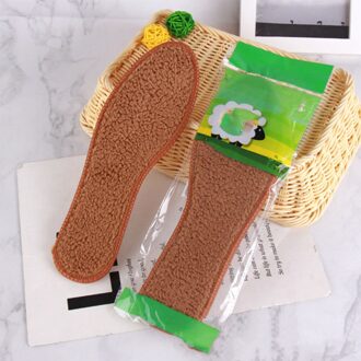 5 Paar Verdikte Warm Inlegzolen Imitatie Alpaca Wol Schoen Inserts Warm Absorbeermiddel Ontgeuringseffect Schoen Pads Voor Winter Maat 37 (