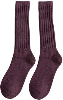 5 Paar Vrouwen Lange Buis Katoenen Sokken knielange Vrouwelijke Sokken Warme Sokken koffie