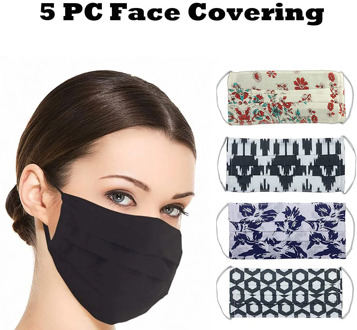 5 Pack Reusable 3 layer Fashion masks Skin-friendly Mouth Cover fabric cotton mask face mask fashion mascarilla tela