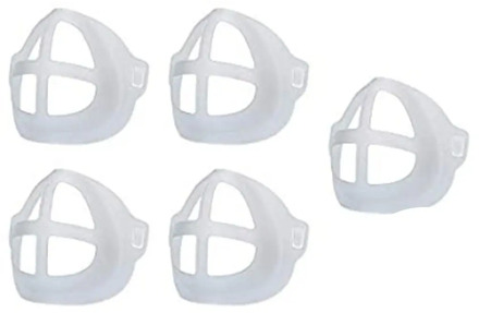 5 packs of disposable masks Inner pad bracket support frame Non-stick lipstick Mask breathing accessories for adult