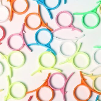 5 Pacs/Pack Orange Dunschiller, een Plastic Tool Die Kan Worden Toegepast Op Een Vinger Te Peel Een Orange