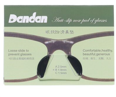 5 Pairs Comfortabele Lenzenvloeistof Sunglass Bril Spectacles Anti-Slip Siliconen Stok Op Neus Pad Brillen Accessoires Onderdelen black1.8mm