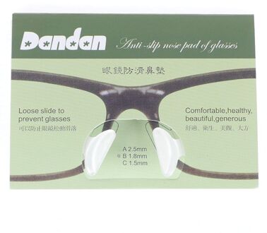 5 Pairs Comfortabele Lenzenvloeistof Sunglass Bril Spectacles Anti-Slip Siliconen Stok Op Neus Pad Brillen Accessoires Onderdelen clear1.8mm