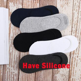 5 Pairs Katoen Mannen Korte Sokken Effen Kleur Laag Onzichtbare Boot Sokken Slippers Ademende Dunne Enkel Zomer Grappige Sokken Man sokken
