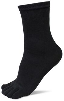 5 Pairs Mannen Sport Running Vijf Vinger Teen Sokken Winter and fall Casual Basic Elastische Korte Black Soild Warme Sokken