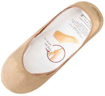 5 Pairs/Set Women Socks Calcetines Mujer Ladies Solid Color Invisible Non-slip Soft Breathable Women Daily Socks huidskleur