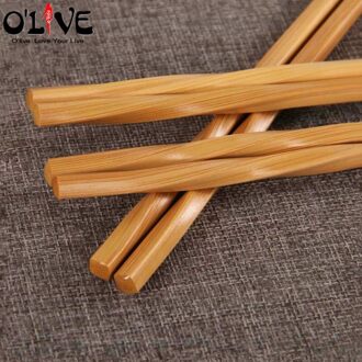 5 Pairs Voedsel Sticks Chinese Eetstokjes Bamboe 24 cm Japanse Eetstokje Herbruikbare Chop Sticks Keuken Eetkamer Servies Gebruiksvoorwerpen