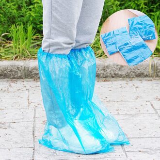 5 Pairs Waterdichte Dikke Plastic Wegwerp Regen Overschoenen Vrouwen/Mannen/Kinderen High-Top Platte antislip Overschoenen