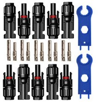 5 Pairs X Pv Connector Man Vrouw 30A 1000V Met 1 Paar Pv Spanner Zonnepaneel Tak Serie Aansluiten zonnestelsel