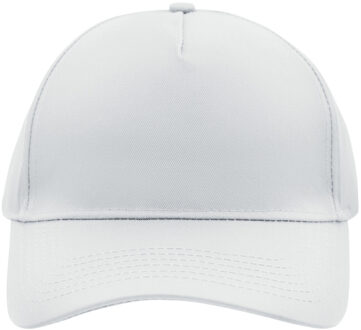 5-panel baseball petjes/caps in de kleur wit voor volwassenen - voordelige witte caps