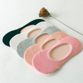 5 paren/partij Snoep Kleuren Katoen Vrouwen Meisjes Lente Zomer Dragen Lage Ankle Onzichtbare Korte Sokken Comfortabele Sok Slippers