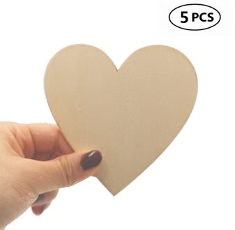 5 Pcs 100 Mm 4 Inch Big Size Hout Hart Onvoltooide Houten Hart Uitsparing Vorm Houten Harten Voor Diy Art bruiloft Decoratie