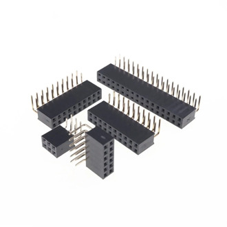 5 pcs 2.54mm DIP Pin Header Female Right Angle 90 Degree 2x2 2x3 2x4 2x5 2x6 2x7 2x8 2x9 2x10 2x13 2x15 2x17 2x20 2x30 2x40 Pin