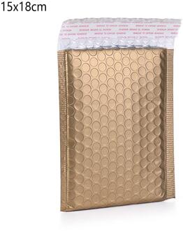 5 Pcs 4 Kleuren Bubble Envelop Foam Folie Mailing Tas Waterdicht Schokbestendig Bubble Mailer Enveloppen Voor Verpakking 15x18cm goud