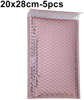 5 Pcs 4 Kleuren Bubble Envelop Foam Folie Mailing Tas Waterdicht Schokbestendig Bubble Mailer Enveloppen Voor Verpakking 20x28cm