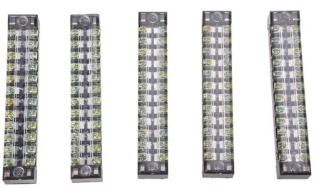 5 Pcs 600V 15A 12 Posities 12 P Dual Rijen Overdekte Barrier Schroefkroonsteen