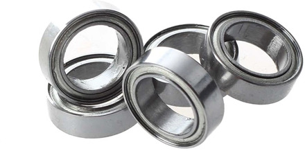 5 Pcs 8 x 12 x 3.5mm Double Shielded Deep Groove Ball Bearings MR1280Z