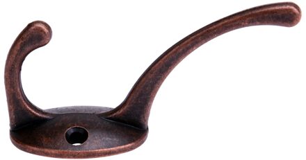 5 pcs Antiek Messing Muur Kapstokken Sleutel Tas Hanger Vintage retro afwerking Houten jas Muur Opknoping haken space saver Bruin