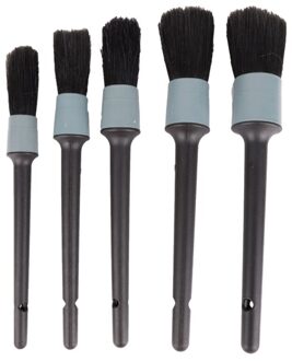 5 Pcs Auto Borstel Natuurlijke Zwijnen Borstels Auto Detail Gereedschap Wielen Dashboard Car Cleaning Tool