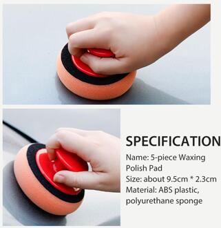5 Pcs Auto Wax Wassen Polish Pad Spons Schuim Kit Duurzaam Dual-Gebruik Auto Wassen Polijsten Pad Auto-Styling Voor Auto Polish