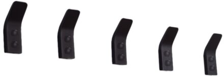 5 Pcs Black Robe Haken Key Aluminium Badkamer Handdoek Hook Wall Mounted Kleren Kapstokken Rack Deur Decoratieve Badkamer