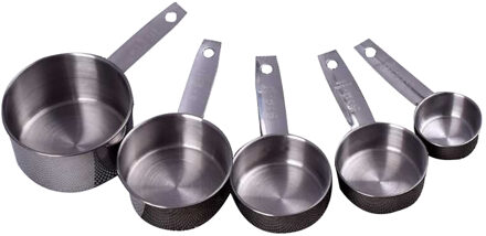 5 Pcs Duurzaam Roestvrij Staal Meten Lepels Cups Set Keuken Bakken Tools Robuuste Roestvrijstalen Maatregel Maatbeker