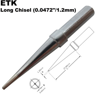 5 PCS ETK Soldering Tip Chisel 1.2mm Fit WELLER WES51 WES50 WESD51 WE1010NA WE1010EU PES51 PES50 LR21 LR20 Iron Welding Bit