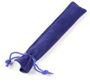 5 Pcs Fluwelen Potlood Case Pouch Houder Pen Met Touw Voor Roller/Fontein/Balpen Blauw