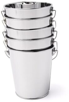 5 Pcs Frieten Emmer 430 Rvs Hotel Creatieve Servies Mini Ijsemmer Frietjes Emmer