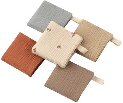 5 Pcs Handdoek Baby Washandje Badhanddoek Zakdoek Katoen Burp Doek Zachte Absorberende Gaas Washandje 5stk stijl 3