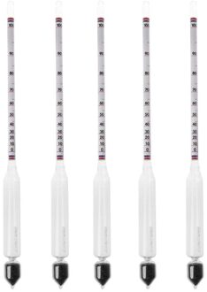 5 Pcs Hydrometer Tester Vintage Gereedschap Alcoholmeter Alcohol Meter Wijn Concentratie Meter 0-50/0-100 Hydrometer Alcohol Gereedschappen