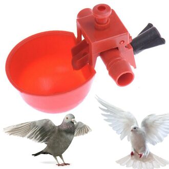 5 Pcs Kip Drinkbekers Kwartel Waterer Bowls Vogel Automatische Vogel Coop Feeder Drinkbekers Rood Glas Veeteelt Gereedschap 5stk