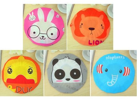 5 Pcs Leuke Cartoon Douche Cap Waterdichte Kapsalon Elastische Bad Hoed Vrouwen Kinderen Haar Beschermende Cap