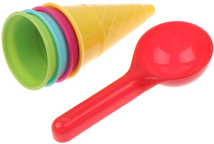 5 Pcs/lot Cute Ice Cream Cone Scoop Sets Beach Toys Sand Toy for Kids Children Educational Montessori Summer Play Set Game Gift