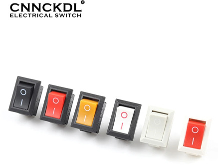 5 PCS/lot KCD1 21X15mm Rocker Switch ON-OFF 2 Position Power Switch 2Pin 6A/250VAC 10A/125VAC Red Blue Green Yellow Black White