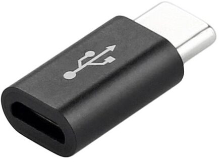 5 Pcs Micro Usb Naar Usb C Adapter Usb 3.1 Data Opladen Adapter Handig Algemene Microusb Connector Voor Mobiele Telefoon 2 Kleuren zwart