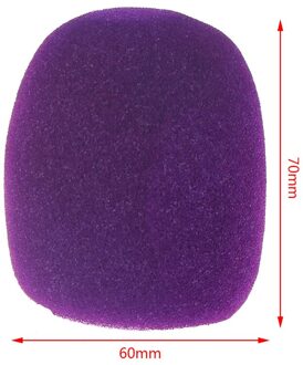 5 Pcs Microfoon Headset Grill Voorruit Sponge Foam Cover Voor Opname Mic paars