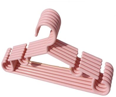 5 Pcs Multi-Stuk Draagbare Kleding Rek Kids Kinderen Baby Kleding Jas Plastic Hanger Haak Huishoudelijke 35CM / 3