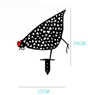 5 Pcs Pasen Kip Plasctic Hen Voor Pasen Tuinieren Ornamenten Yard Acryl Art Outdoor Tuin Achtertuin Decoratie Gazon Stakes