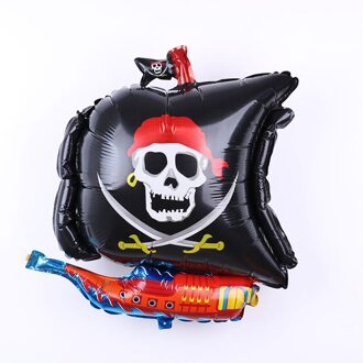 5 Pcs Piratenschip Kid Cartoon Bruiloft Ballonnen Verjaardag Zoete Partij Decoratie Ballon Aluminium Opblaasbare Folie Bal