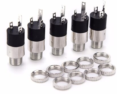 5 Pcs PJ392 Stereo Vrouwelijke Sockect Jack 3.5 Stereo Hoofdtelefoon Audio Video Jack Socket Plug Audio Hoofdtelefoon Connector 3.5 Mm