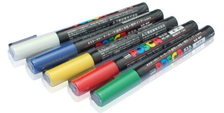 5 pcs Queen Bee Markering Marker Pen Set 5 Kleur Wit Geel Rood Groen Blauw Bijenteelt