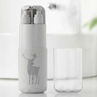 5 Pcs Reizen Tandenborstel Case Organizer Badkamer Tuimelaars Wassen Cup Draagbare Tandenborstelhouder Opbergdoos Badkamer Accessoires Grijs