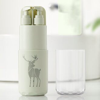 5 Pcs Reizen Tandenborstel Case Organizer Badkamer Tuimelaars Wassen Cup Draagbare Tandenborstelhouder Opbergdoos Badkamer Accessoires groen