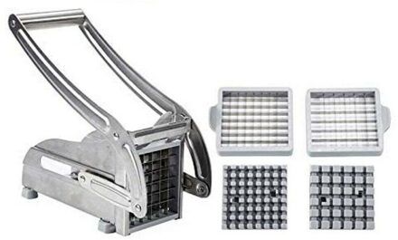 5 Pcs Roestvrij Staal Frieten Cutter Potato Cutter Chopper Groente Aardappel Snijmachine Blokjes Apparaat