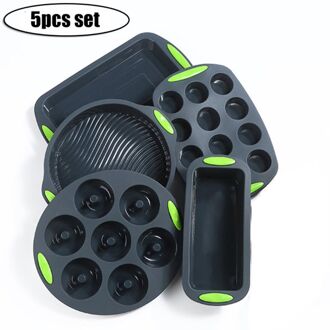 5 Pcs Siliconen Bakvormen Set | Food Grade Premium Siliconen Mallen Bakken Mallen W0YD