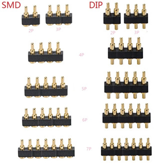 5 pcs SMD DIP Pogo pin connector Pogopin Battery Spring Loaded Contact Test Probe Power Charge Header Pins 2.54 Grid 7.0mm High