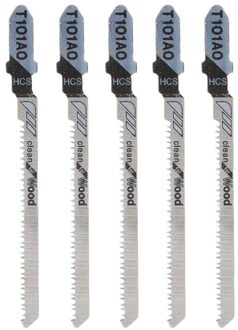 5 Pcs T101AO Hcs T-Schacht Decoupeerzaagbladen Curve Snijgereedschap Kits Voor Hout Plastic HX6C