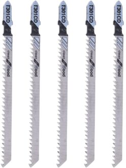 5 Pcs T301CD Hcs 116 Mm T-Schacht Jig Zaagbladen Schoon Voor Hout Snelle Snijden